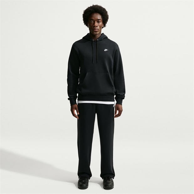 Black/Blk/Metal - Nike - Sportswear Club Fleece Pullover Hoodie Mens