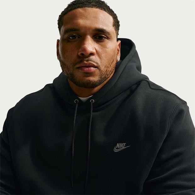 Black/Blk/Metal - Nike - Sportswear Club Fleece Pullover Hoodie Mens