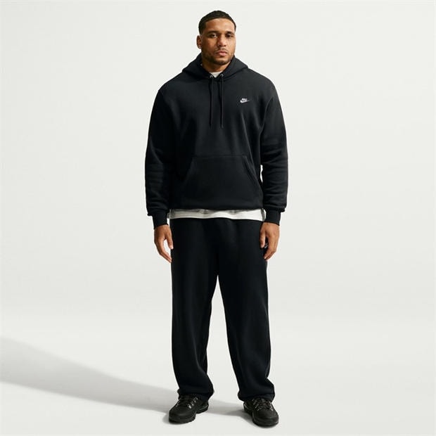 Black/Blk/Metal - Nike - Sportswear Club Fleece Pullover Hoodie Mens