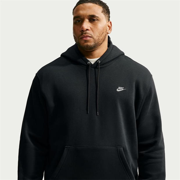 Black/Blk/Metal - Nike - Sportswear Club Fleece Pullover Hoodie Mens