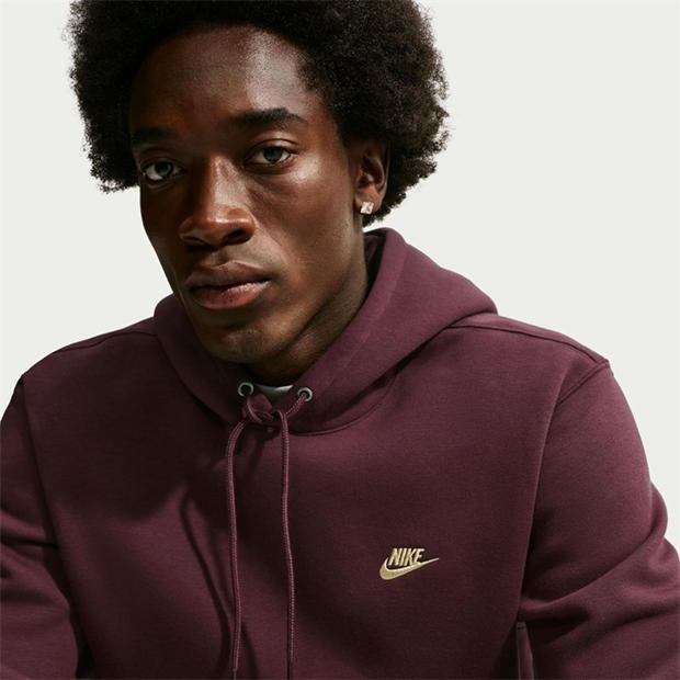 Burgundy Crush - Nike - Sportswear Club Fleece Pullover Hoodie Mens