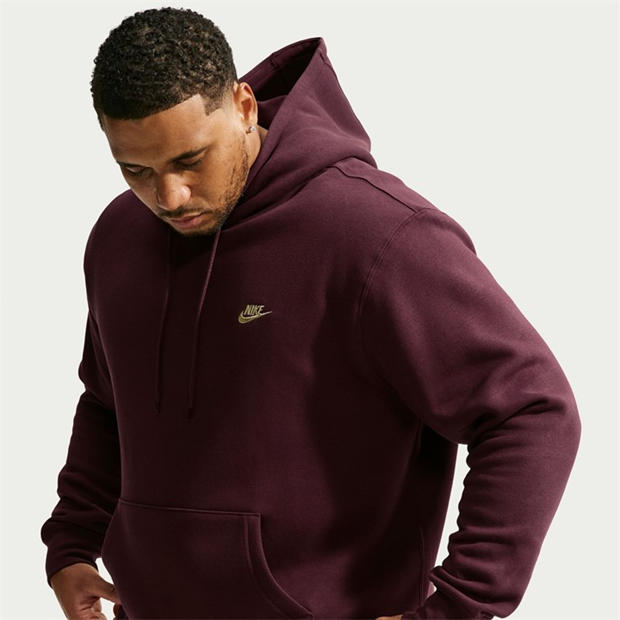 Burgundy Crush - Nike - Sportswear Club Fleece Pullover Hoodie Mens
