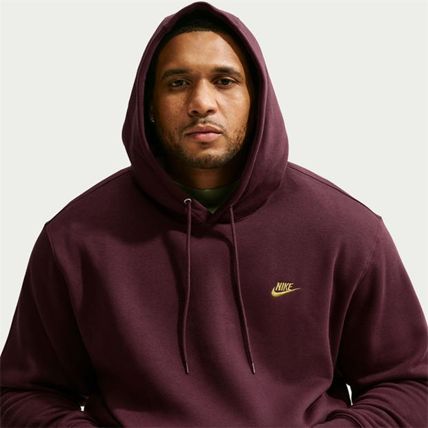 Burgundy Crush - Nike - Sportswear Club Fleece Pullover Hoodie Mens