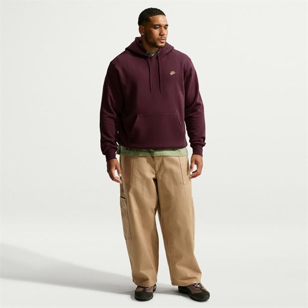 Burgundy Crush - Nike - Sportswear Club Fleece Pullover Hoodie Mens