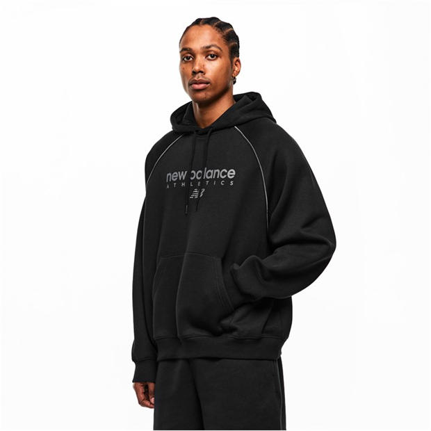 Black - New Balance - Mens Trackside Pull Over Hoodie