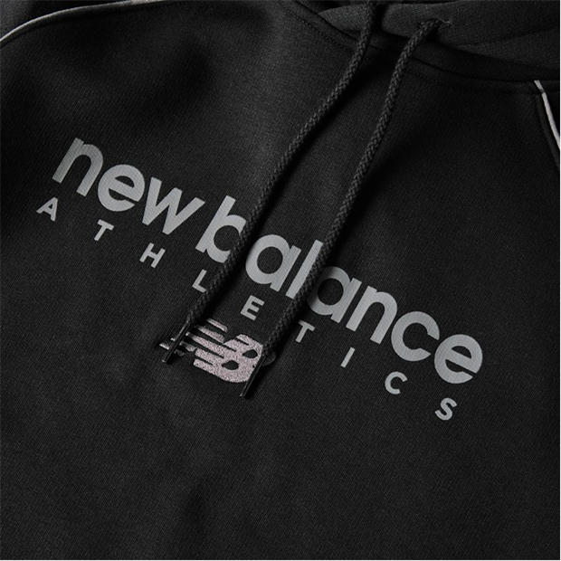 Black - New Balance - Mens Trackside Pull Over Hoodie