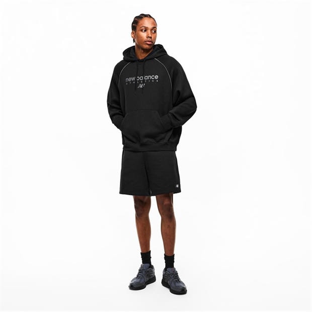 Black - New Balance - Mens Trackside Pull Over Hoodie