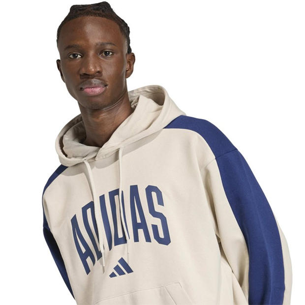 alumina/blue - adidas - Men's Collegiate Over The Head Hoodie