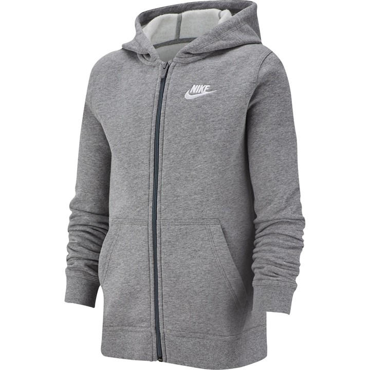 Nike Boys Grey Fundamentals Full Zip Hoody  in Size 9 - 10 Years, Sports Direct