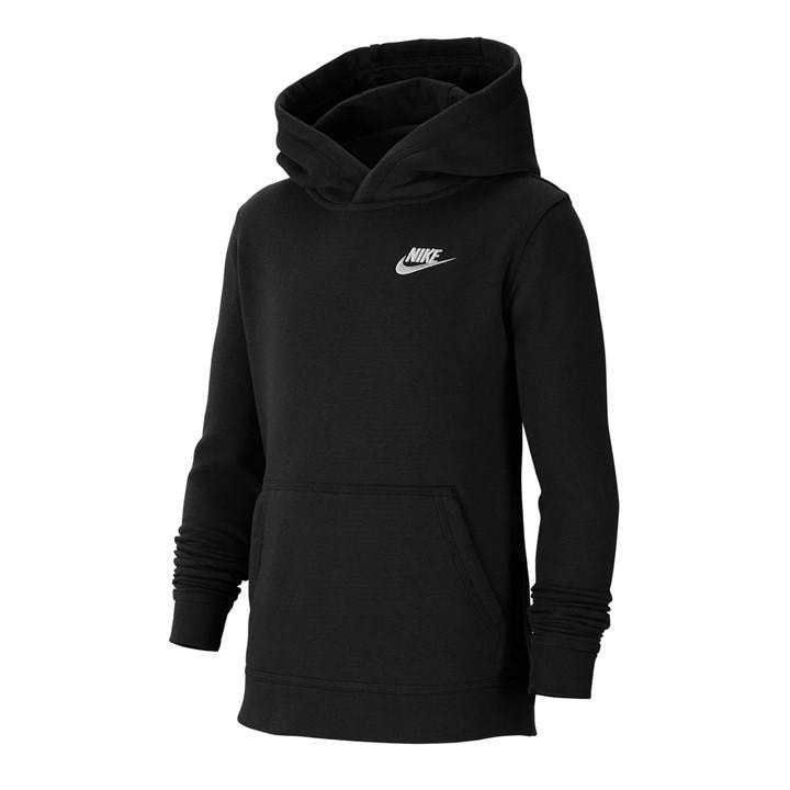 Nike Boys Black Sportswear Club Pullover Hoodie  in Size 11 - 12 Years, Sports Direct