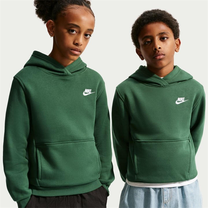 Nike Boys Green Sportswear Club Pullover Hoodie  in Size 13 - 14 Years, Sports Direct