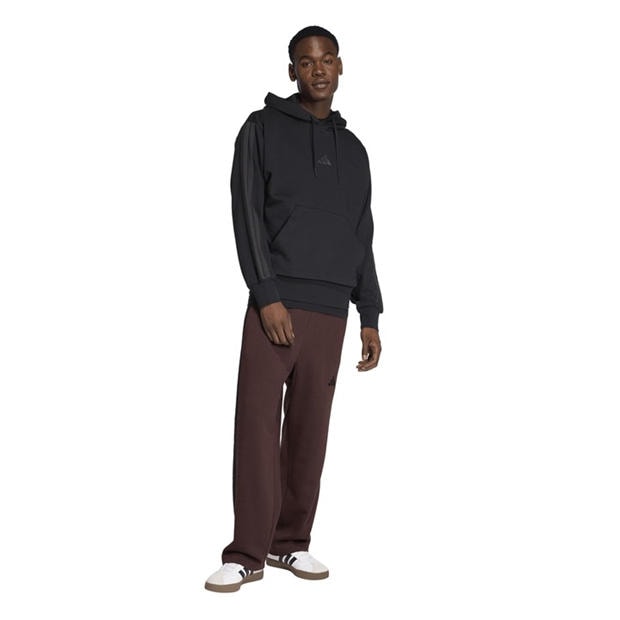 Triple Black - adidas - Essentials Fleece 3-Stripes Hoodie Mens