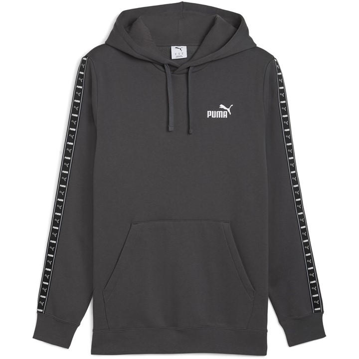 Puma Men's Grey Tape Fleece Hoodie in Size 2XL, Sports Direct