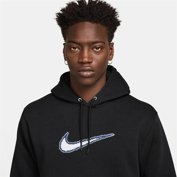 Black/Black/Bla - Nike - Men's Club Neo Varsity Over the Head Hoodie