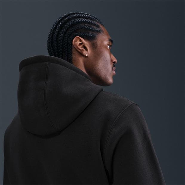 Black/Black/Bla - Nike - Men's Club Neo Varsity Over the Head Hoodie