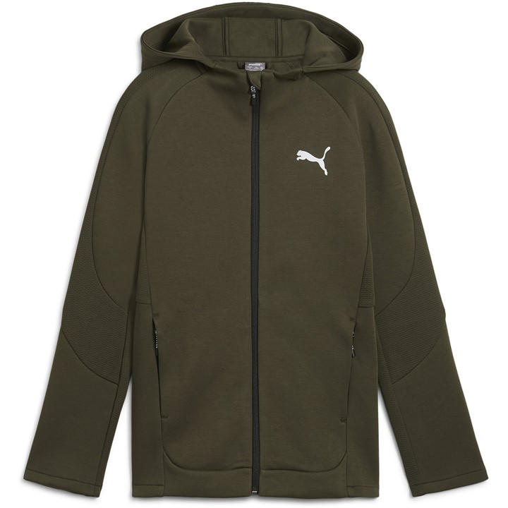 Puma  Kids Green ' Evostripe Full-Zip Hoodie in Size 14 Years, Sports Direct