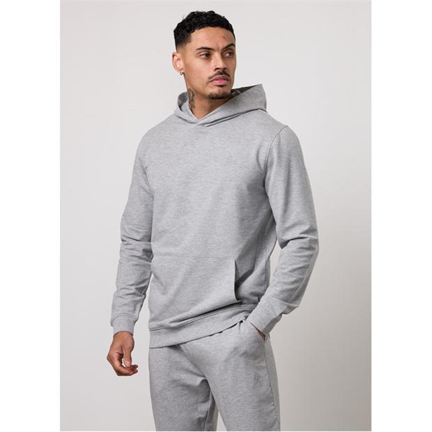 Grey Marl - Gym King - Gym King Victory Loopback Hood - Black