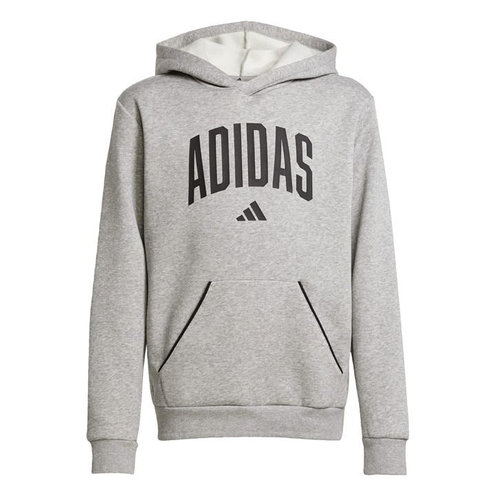 Adidas  Kids Grey ' Fleece Hoodie in Size 14 Years, Sports Direct