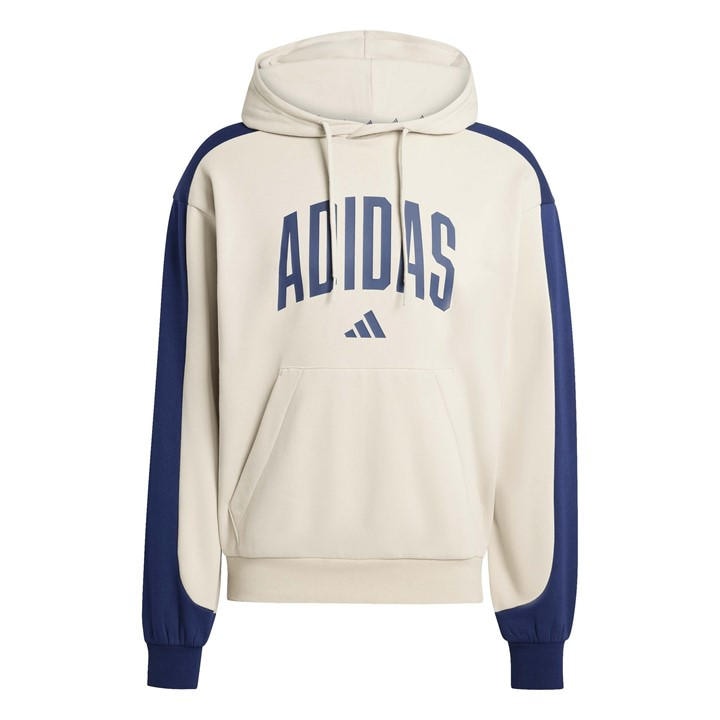 Adidas Men's White Collegiate Over The Head Hoodie in Size 2XL, Sports Direct