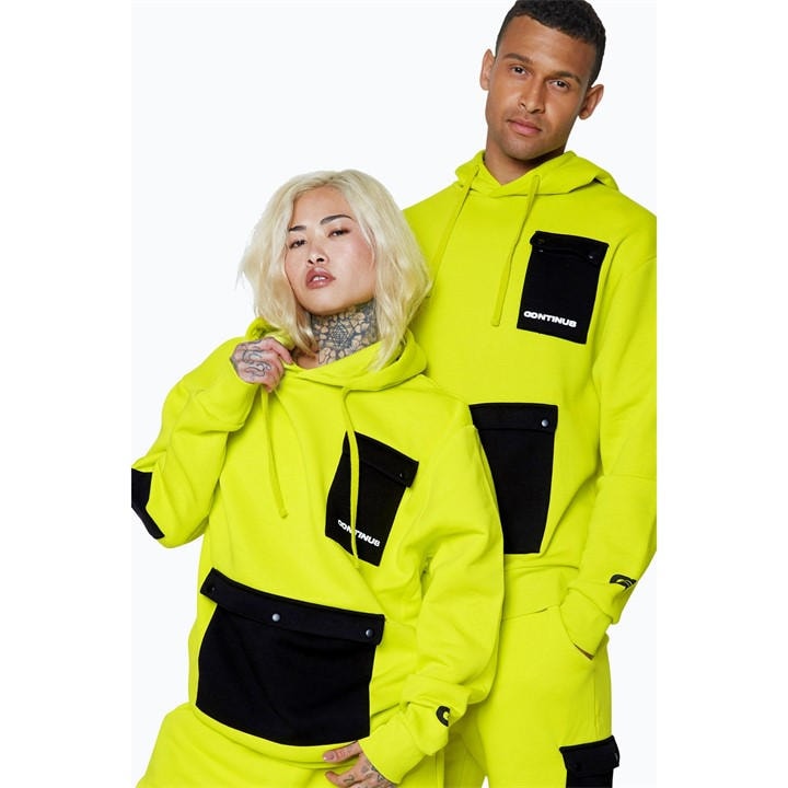 Hype Men's Yellow Hooded Cargo Pocket Sweatshirt - 2X Small - Image 3