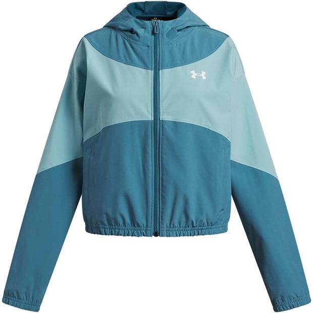 Blue/White - Under Armour - Kids' Woven Pull Over Hoodie