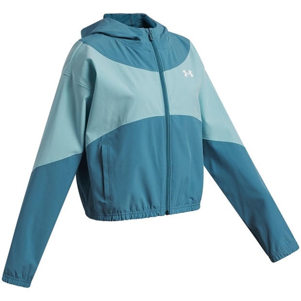 Blue/White - Under Armour - Kids' Woven Pull Over Hoodie