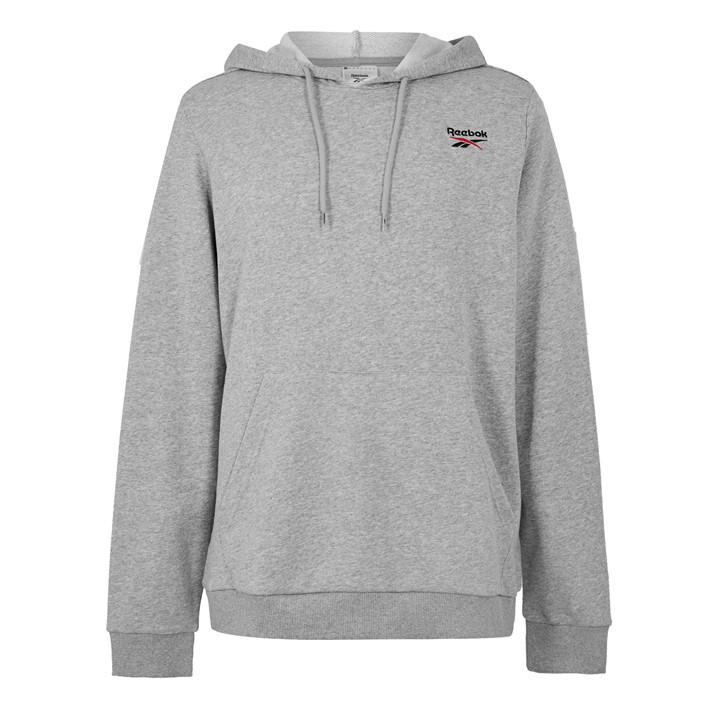 Reebok Men's Grey Identity Small Logo Overhead Hoodie in Size 2XL, Sports Direct