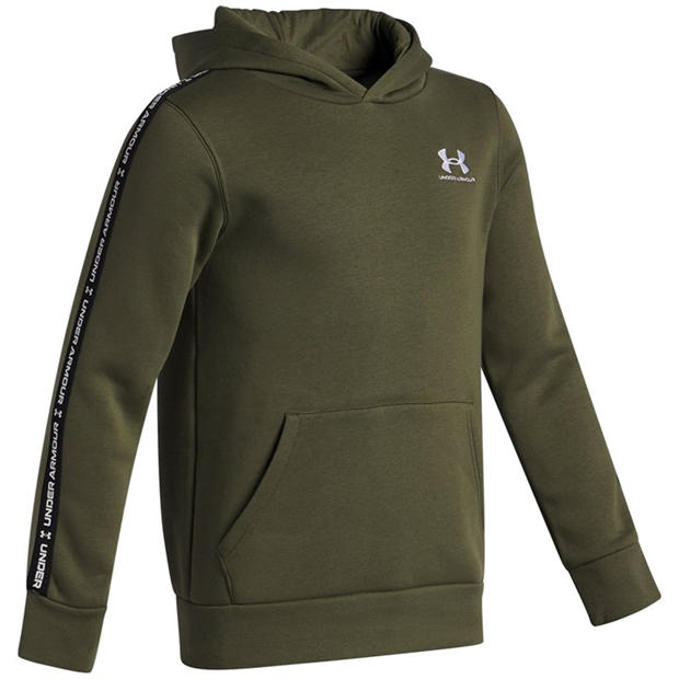 Green - Under Armour - Kids' B Icon Over The Head Fleece Taping Hoodie
