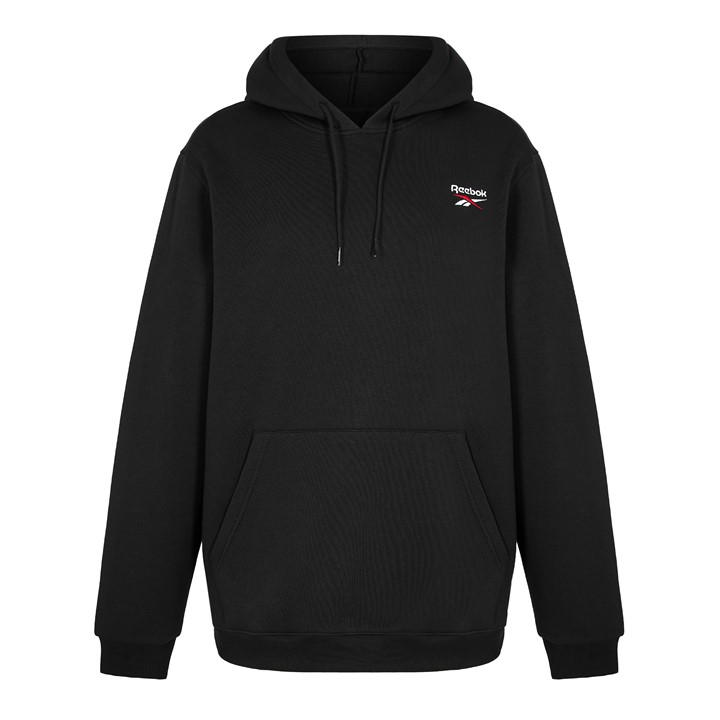 Reebok Men's Black Identity Small Logo Overhead Hoodie in Size 2XL, Sports Direct