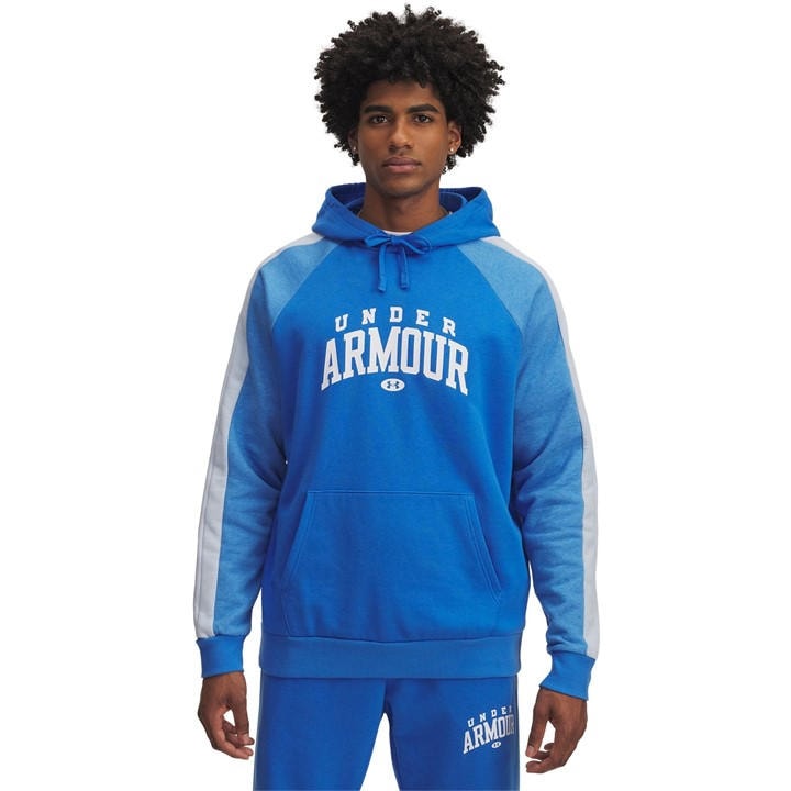 Under Armour Men's Blue Ua Rival Flc Cb Hood in Size 2XL, Sports Direct