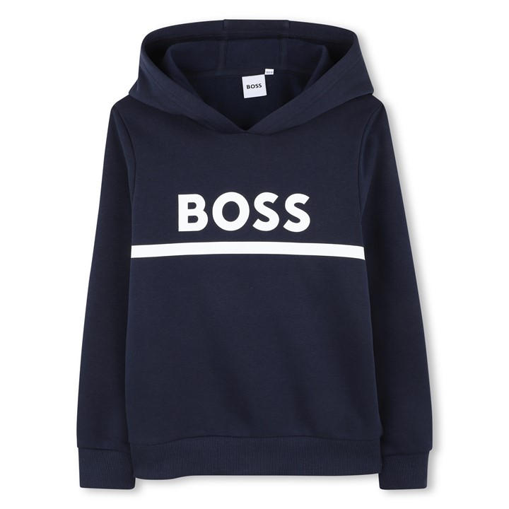 Boss Boys Blue Kids' Pull Over Hoodie in Size 11 - 12 Years, Sports Direct