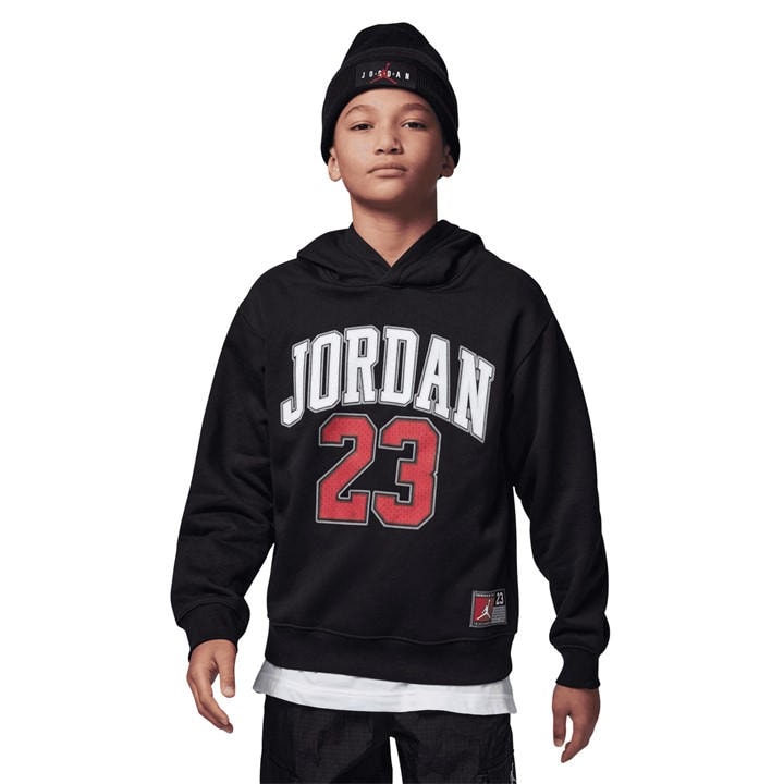 Air Jordan  Kids Black ' Logo 23 Hoodie in Size 13 - 14 Years, Sports Direct