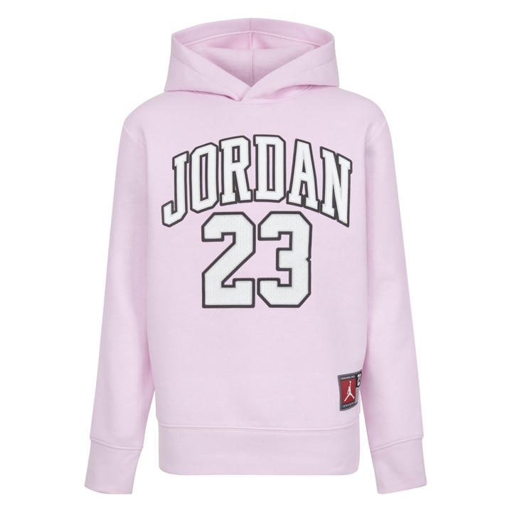 Air Jordan  Kids Pink ' Logo 23 Hoodie in Size 13 - 14 Years, Sports Direct