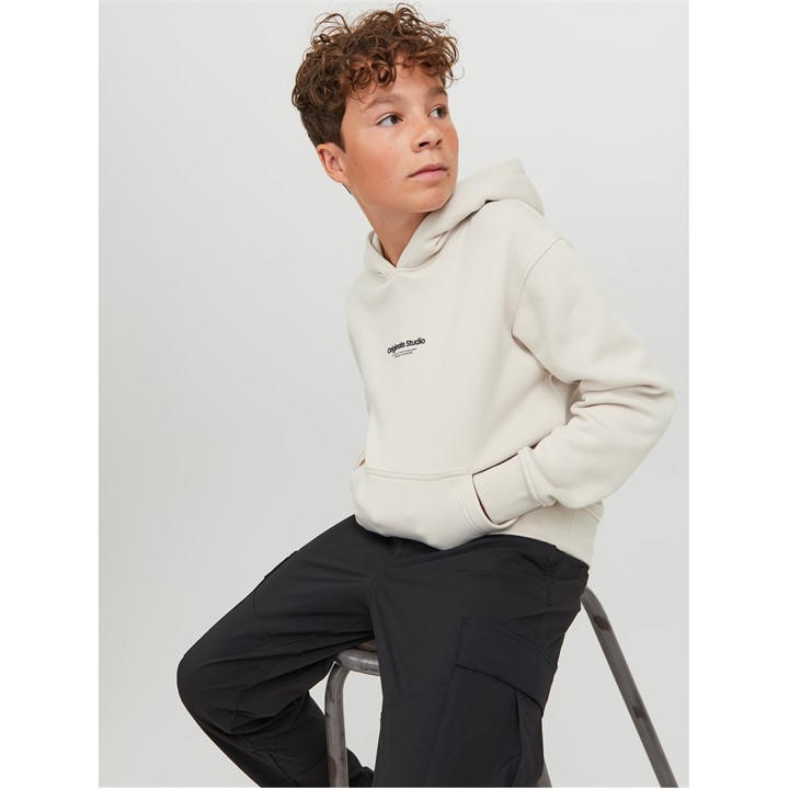 Jack And Jones Boys Beige Vester Hoodie in Size 7 - 8 Years, Sports Direct