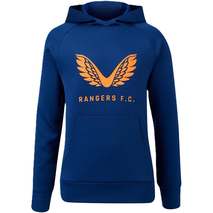 Castore  Kids Blue ' Overhead Hoodie in Size 9 - 10 Years, Sports Direct