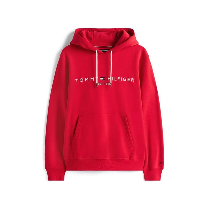Tommy Hilfiger Men's Red Logo Hoodie in Size M, Sports Direct