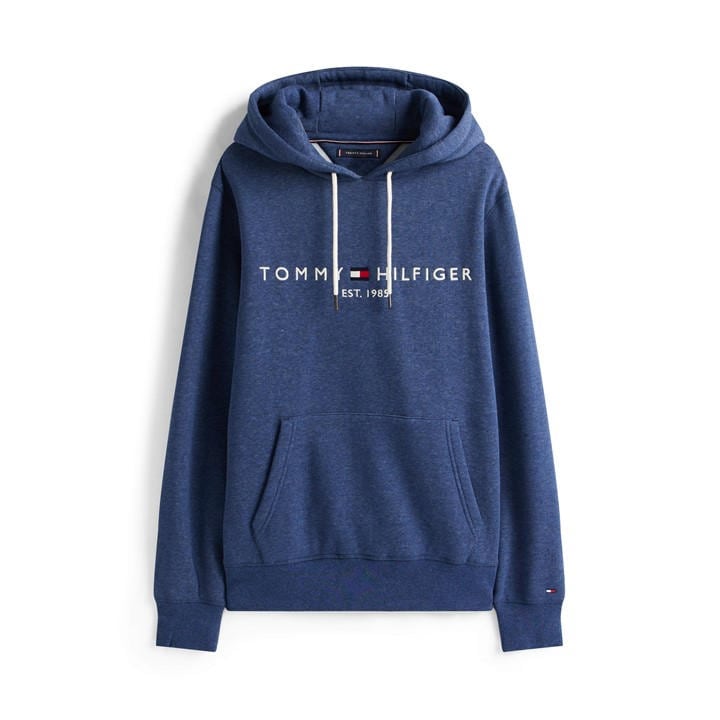 Tommy Hilfiger Men's Blue Logo Hoodie in Size L, Sports Direct