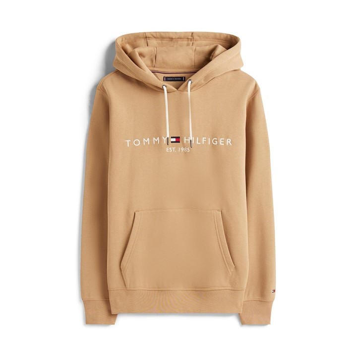 Tommy Hilfiger Men's Beige Logo Hoodie in Size M, Sports Direct