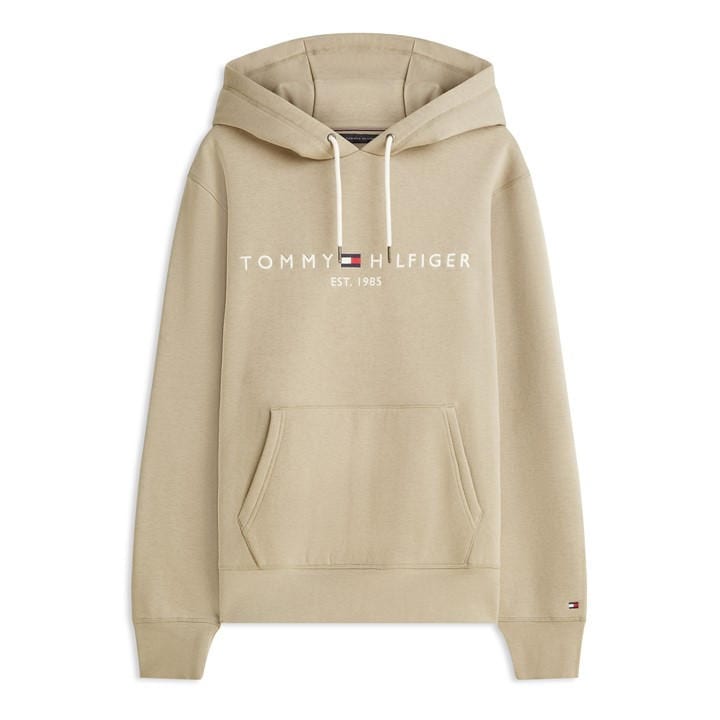 Tommy Hilfiger Men's Beige Logo Hoodie in Size M, Sports Direct