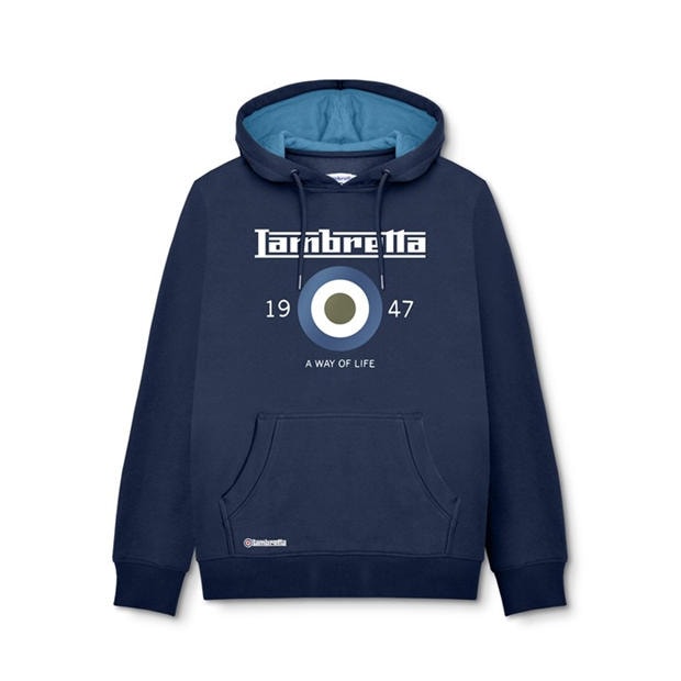 Navy - Lambretta - Men's Target Hoodie