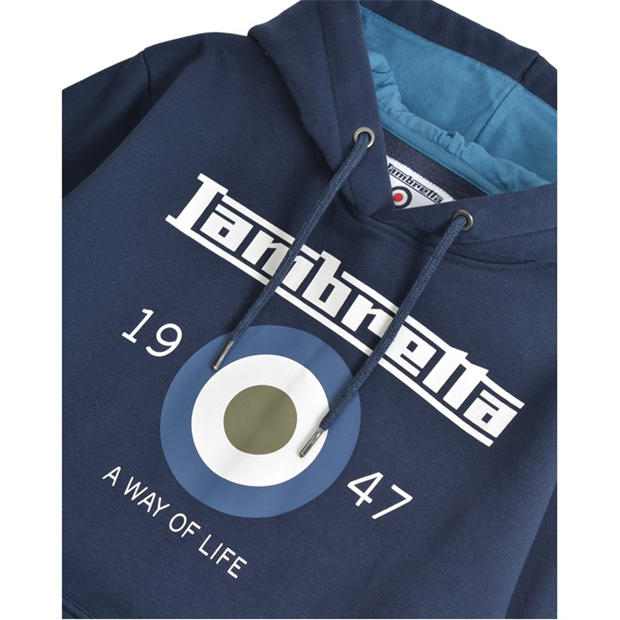 Navy - Lambretta - Men's Target Hoodie
