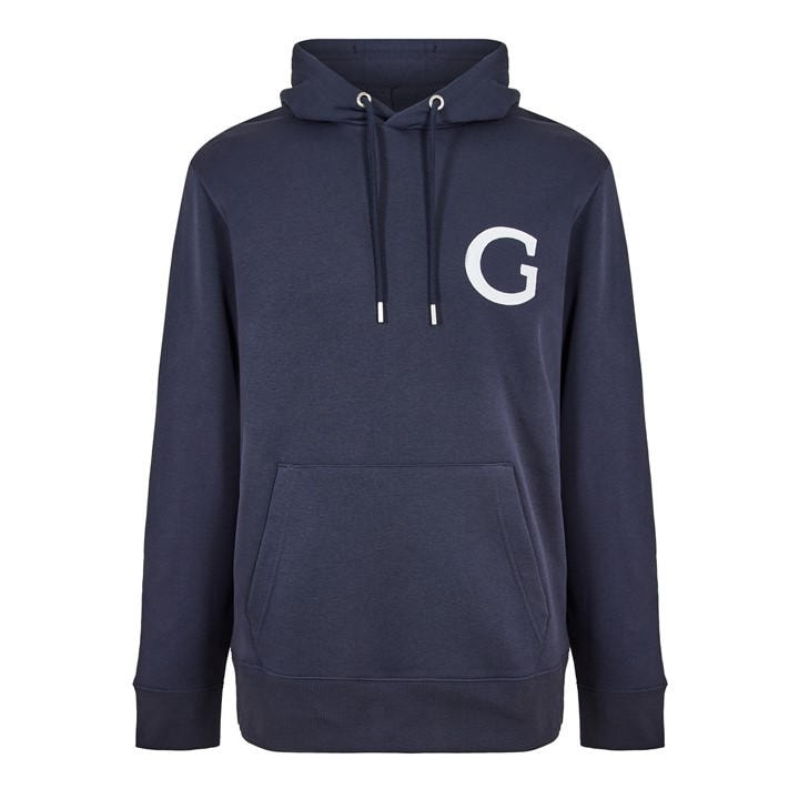 Gant Men's Blue Overhead Hoodie in Size L, Sports Direct