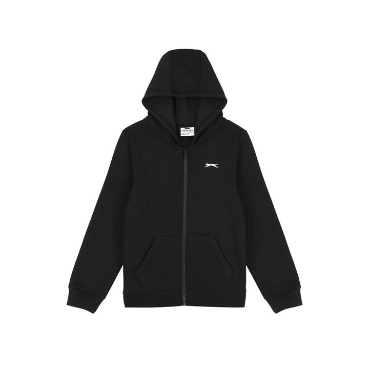 Slazenger Boys Black Full Zip Hoodie  in Size 13 - 14 Years, Sports Direct