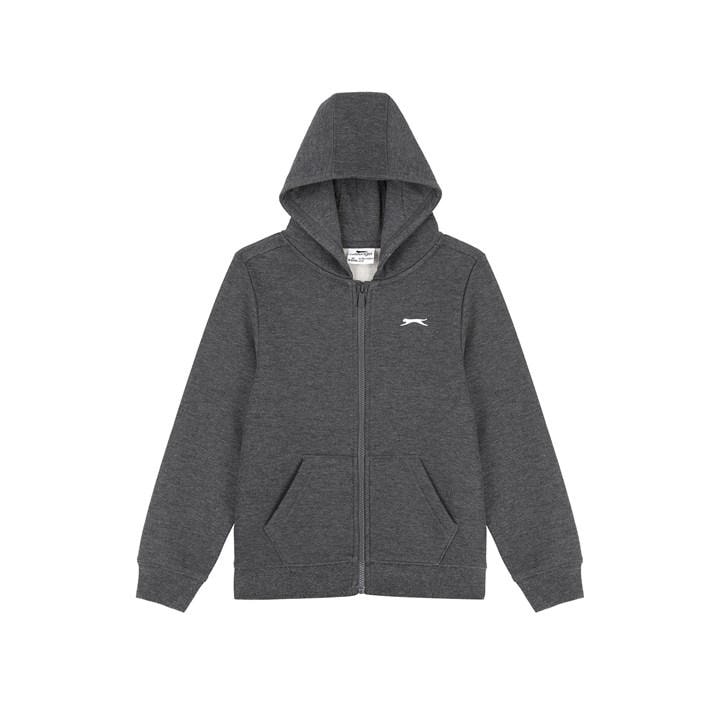 Slazenger Boys Grey Full Zip Hoodie  in Size 13 - 14 Years, Sports Direct
