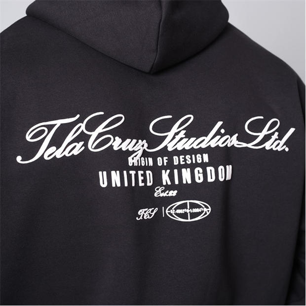 Black - Tela Cruz - Men's Studio Overhead Hoodie