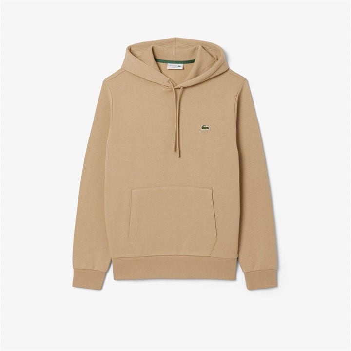 Lacoste Men's Beige Basic Over-The-Head Hoodie in Size L, Sports Direct