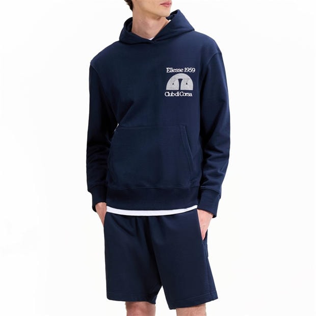 Navy - Ellesse - Men's Overhead Hoodie