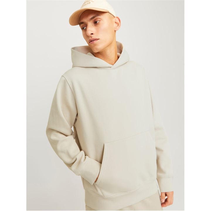 Jack And Jones Men' Cream Urban Edge 400 Gsm Hoodie in Size S, Sports Direct