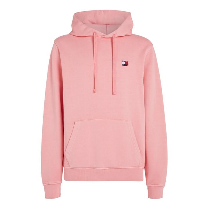 Tommy Jeans Men's Pink  Badge Hoodie in Size XS, Sports Direct