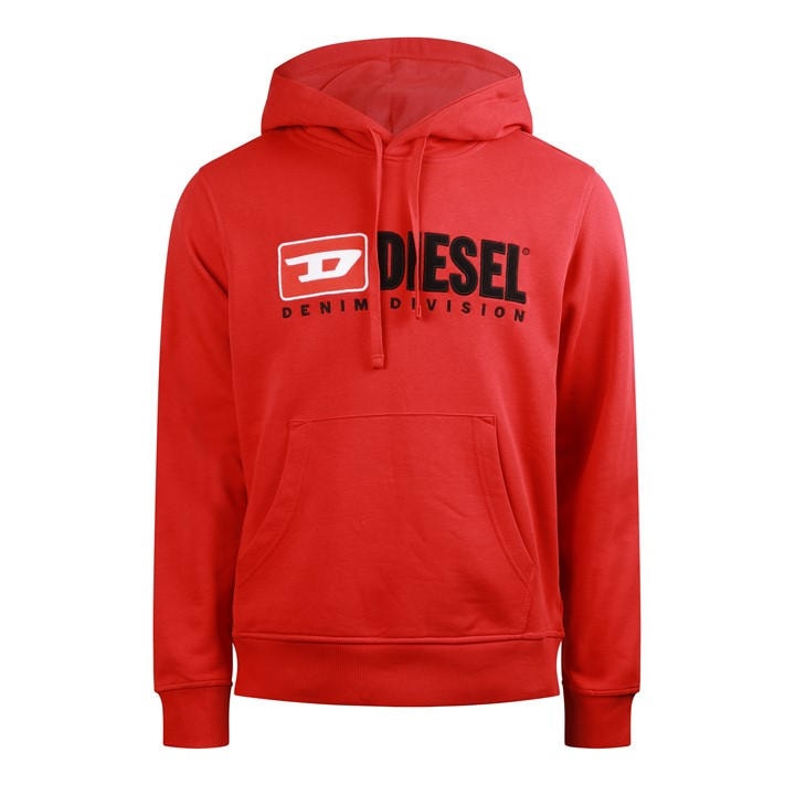 Diesel Men's Over The Head Hoodie Red Small - Image 2